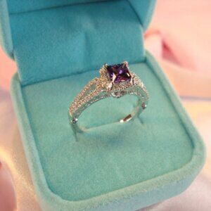 Amethyst CZ Ring